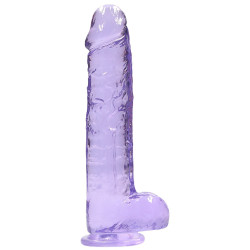 Real Rock Crystal Gode Crystal Clear 19 x 4.5cm Violet